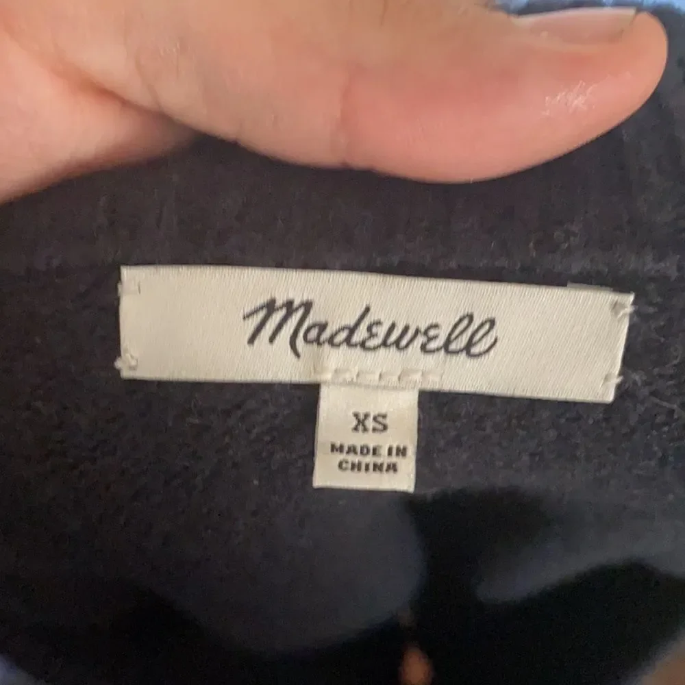 Madewell Black V-Neck Pullover Sweater Preppy Academia School Girl